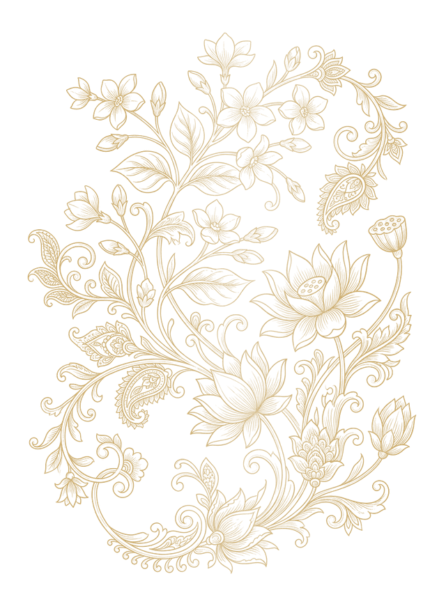 VSN VASTRAA Royal Gold Floral Motif